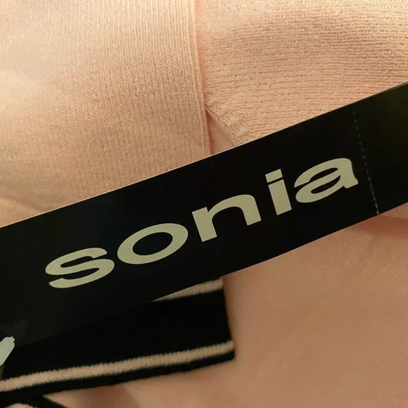 Sonia Pink/Black Sweater Jacket Size L NWT - Picture 6 of 6